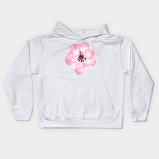 Watercolor Handrawn Rose 🌹 Kids Hoodie